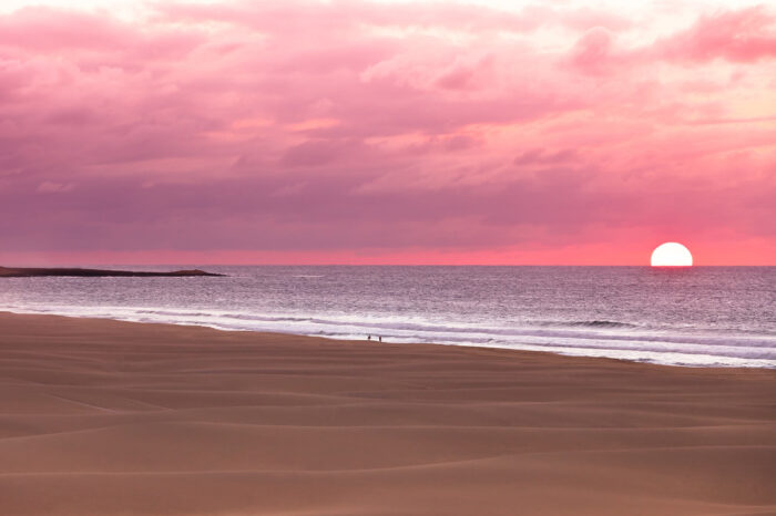 Zonsondergang op het strand van Boa Vista
