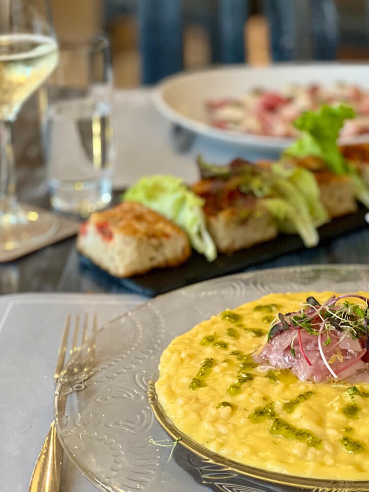 Santa Maria Sal, restaurants in Kaapverdië. Italiaans restaurant La Trattoria, risotto