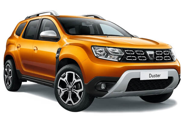 Auto huren Kaapverdische Eilanden, oranje Dacia Duster
