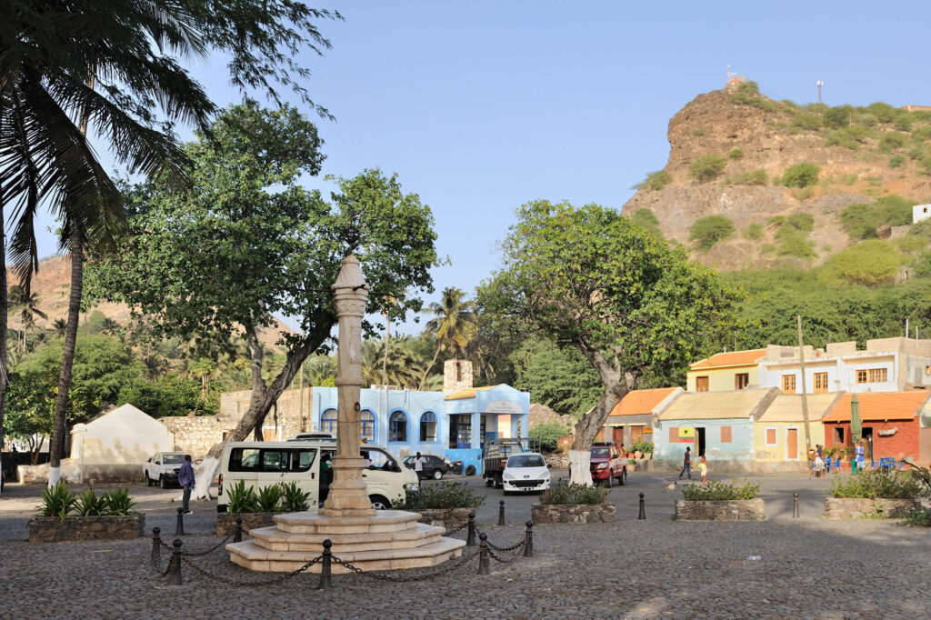 Pelourinho Cidade Velha Santiago Kaapverdië, schandpaal, slaven