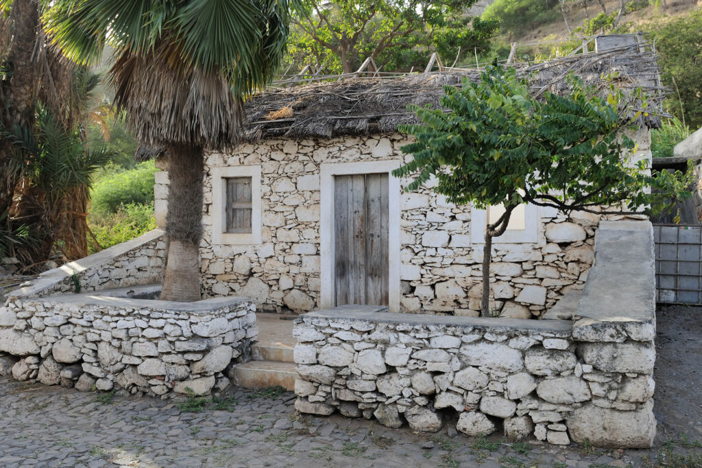Huis Rua Banana Cidade Velha, bananen straat Kaapverdië Santiago