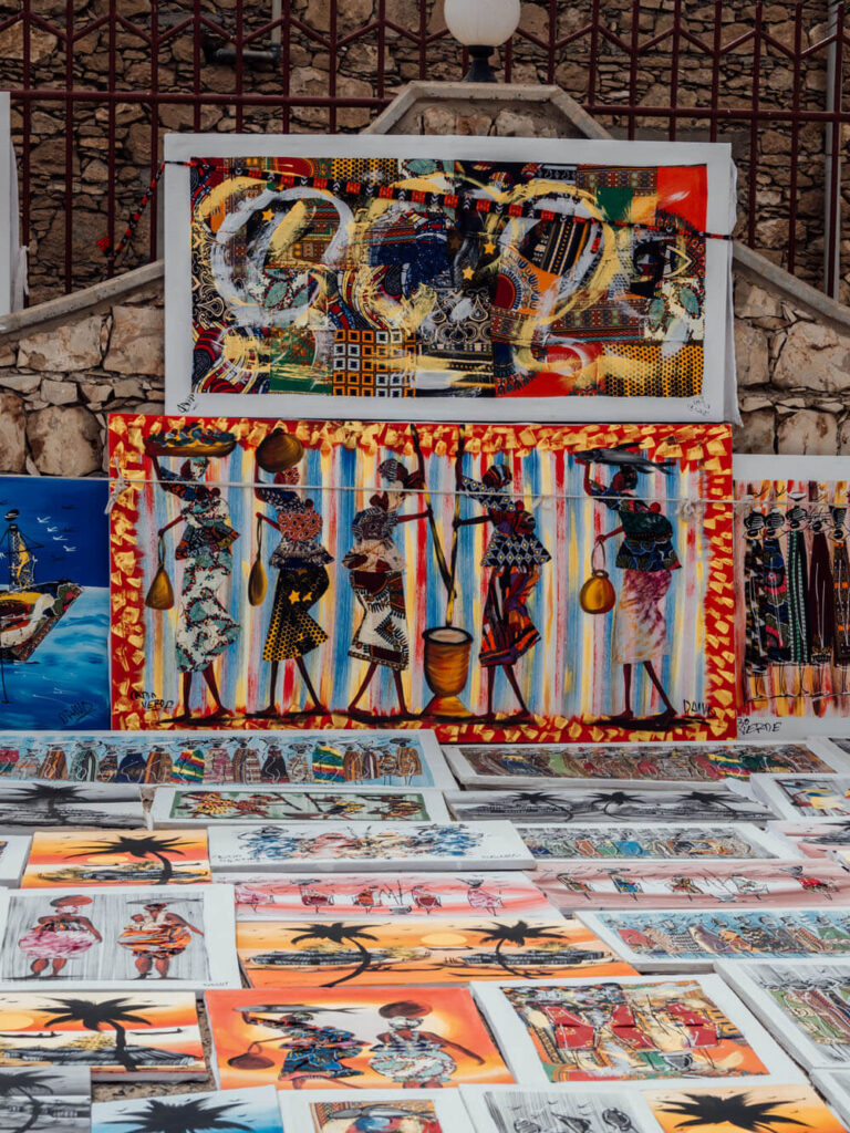 Sal Kaapverdië Santa Maria kunst verkoop