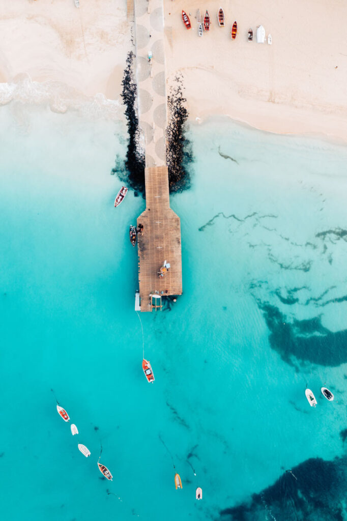 Sal Kaapverdië vakantie Sal Santa Maria pier strand zee